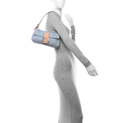 Fendi Zucchino Baguette Celeste Natural 2 of 11