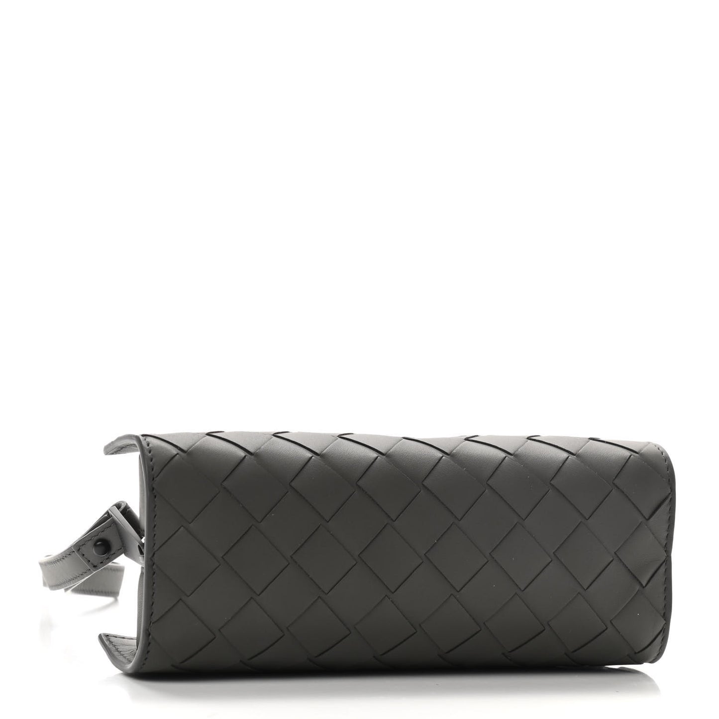 Nappa Maxi Intreccio Wristlet Pouch Graphite