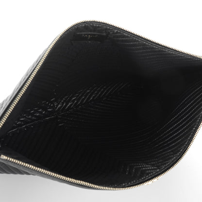 Chanel Calfskin Chevron Large Boy Cosmetic Case Black 5 of 7