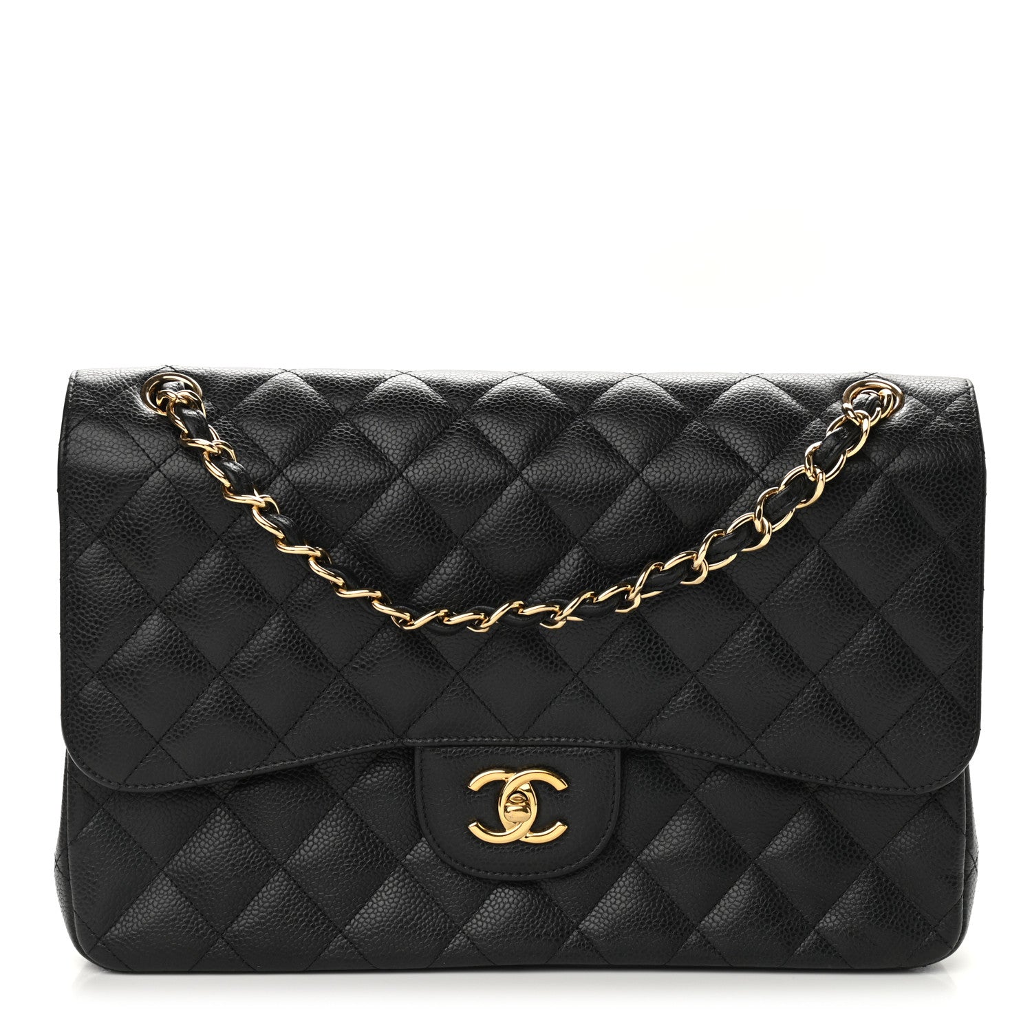 Chanel Caviar Quilted Jumbo Double Flap Black 1 of 10