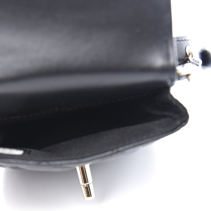 Chanel Lambskin Quilted Phone Chain Clutch Waist Bag Black 5 of 12