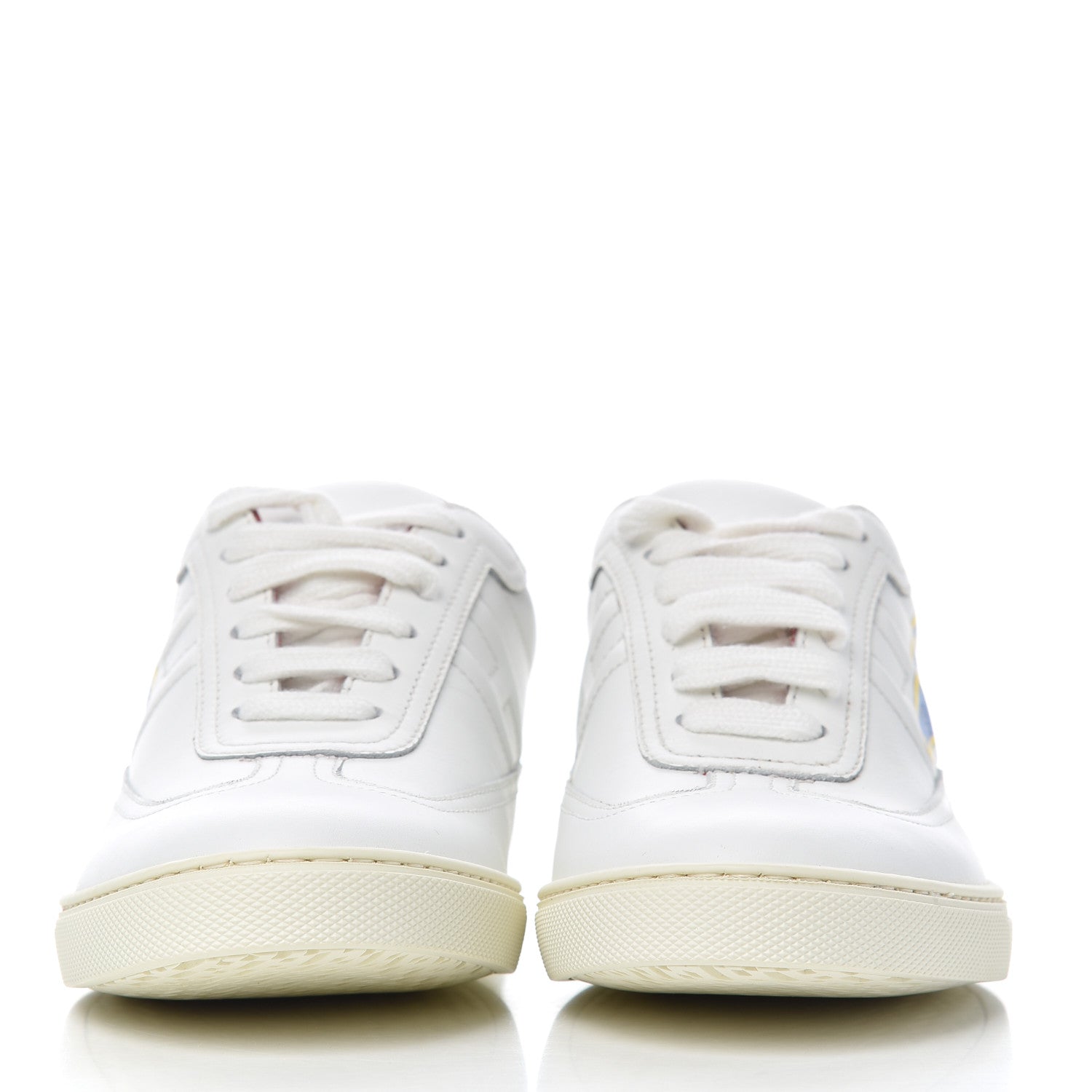 Hermes Calfskin Printed Quicker Sneakers 35.5 White 2 of 12
