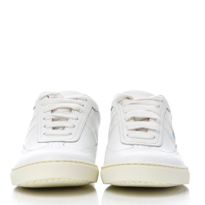 Hermes Calfskin Printed Quicker Sneakers 35.5 White 2 of 12