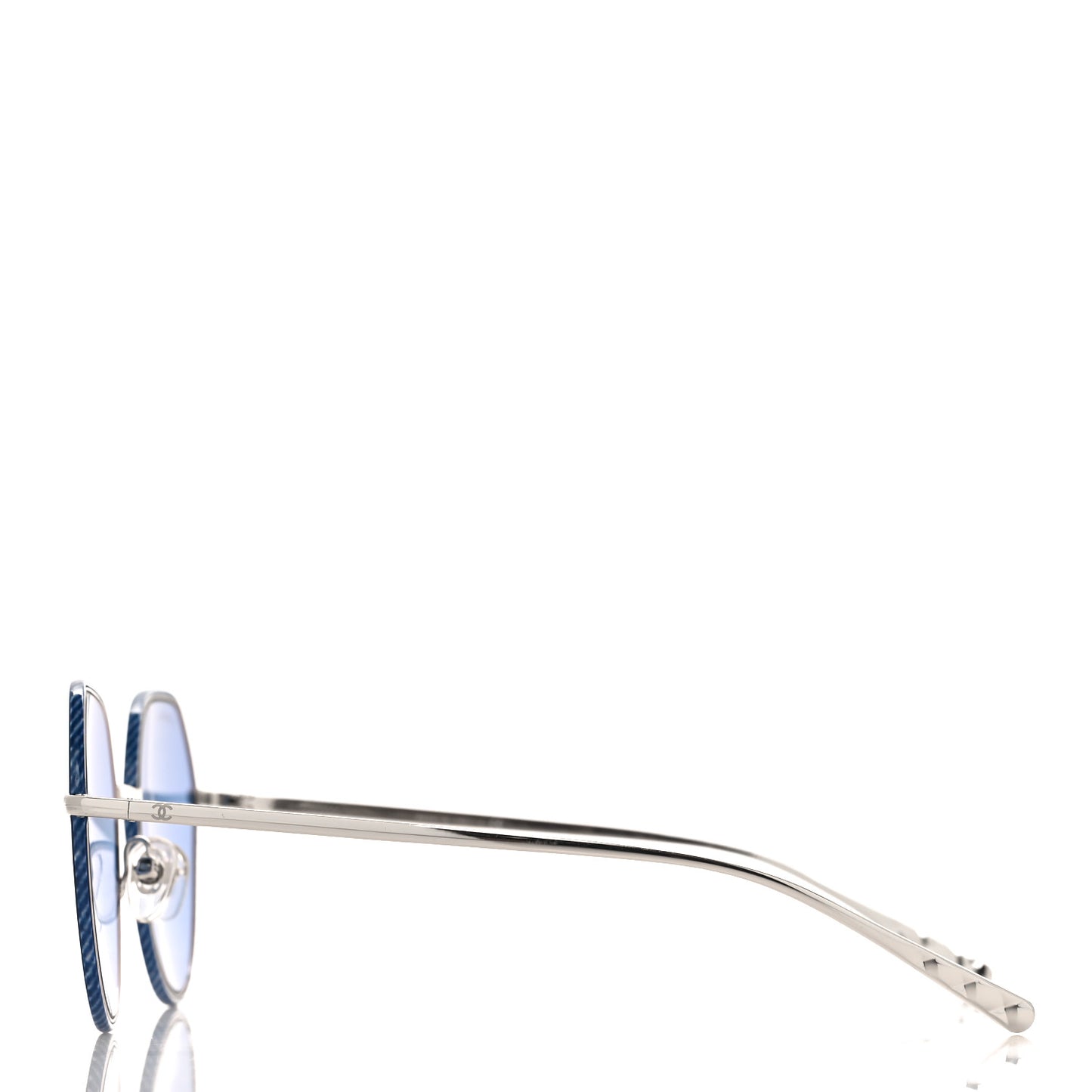 Round Sunglasses 4251-J Silver Blue