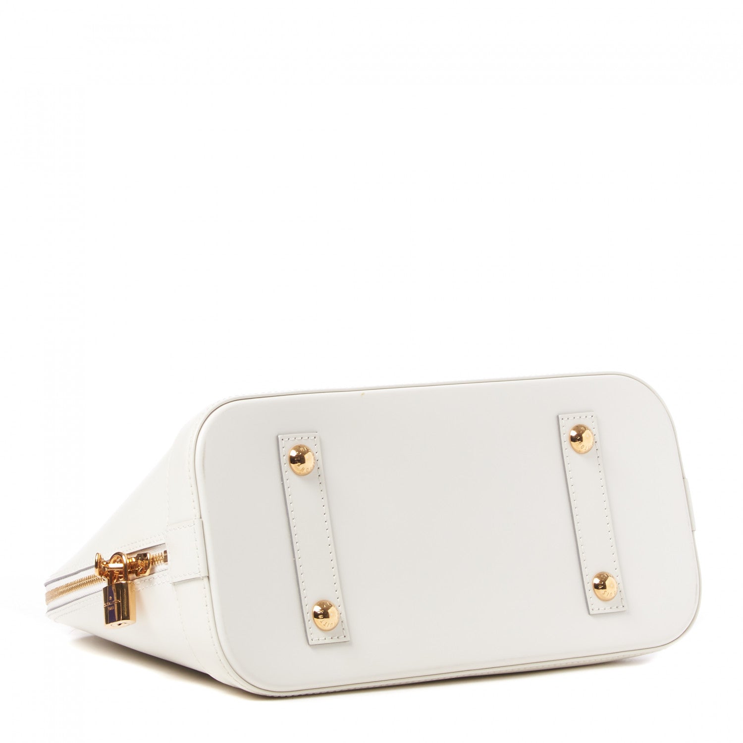 Louis Vuitton Smooth Calfskin Signature Alma PM White 3 of 7