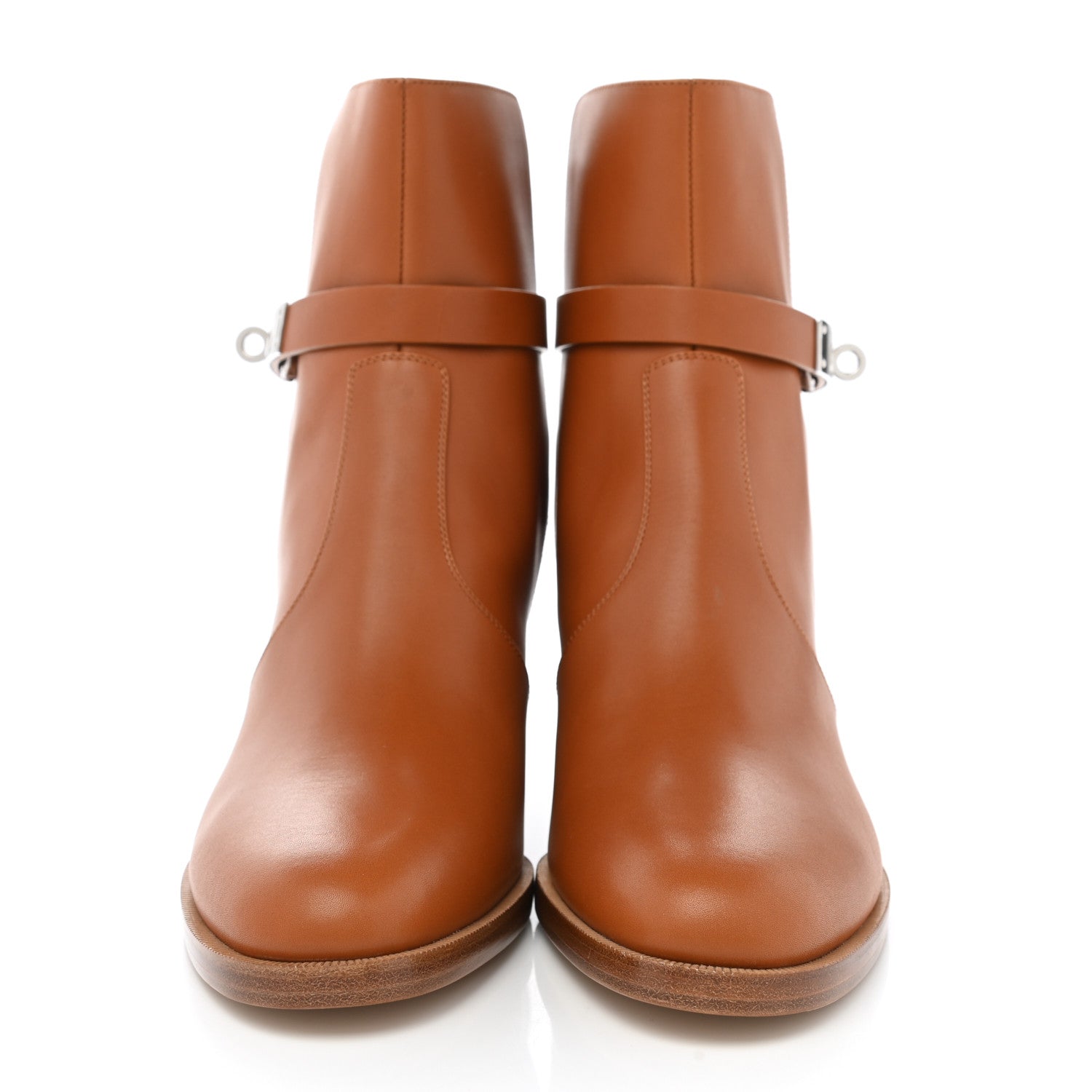 Hermes Calfskin Frenchie 50 Ankle Boots 39 Naturel 2 of 9