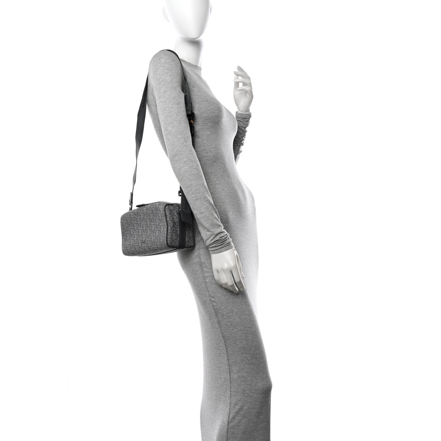 Christian Dior Oblique Jacquard Lingot 22 Bag Silver 2 of 11