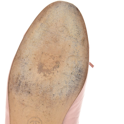 Chanel Crumpled Calfskin Cap Toe CC Ballerina Flats 36 Powder Pink 9 of 12