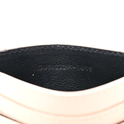 Saint Laurent Grain De Poudre Matelasse Chevron Monogram Credit Card Case Pale Pink 7 of 9