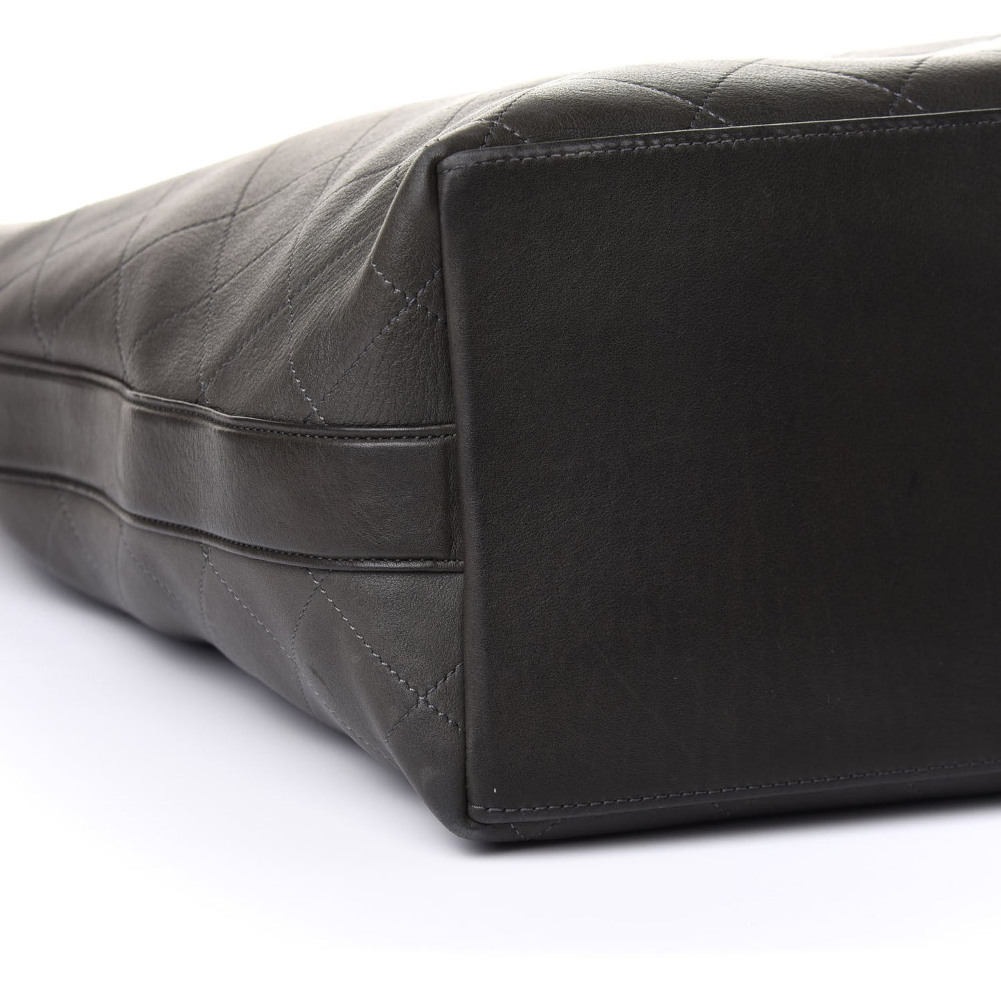 Calfskin Quilted Small On My Shoulder Drawstring Bag Dark Green