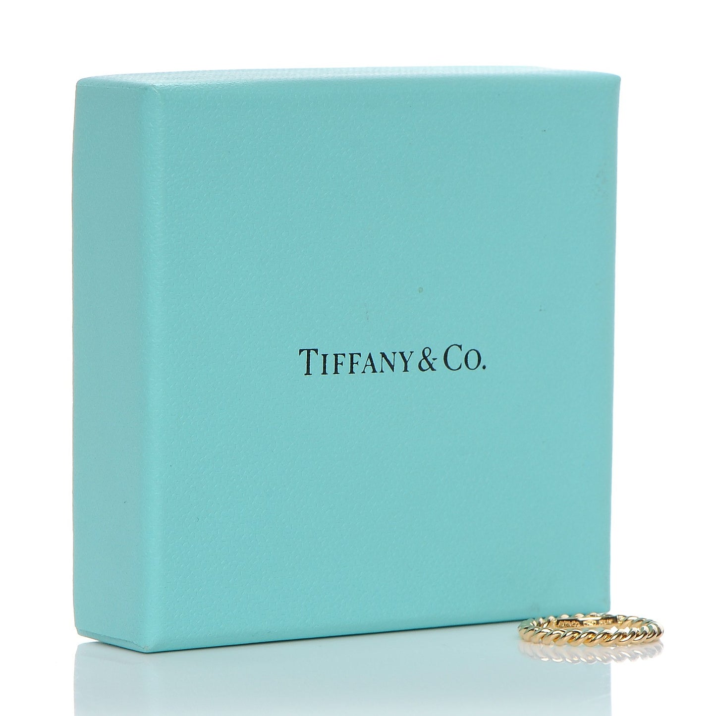 18K Yellow Gold Narrow Twist Ring 5