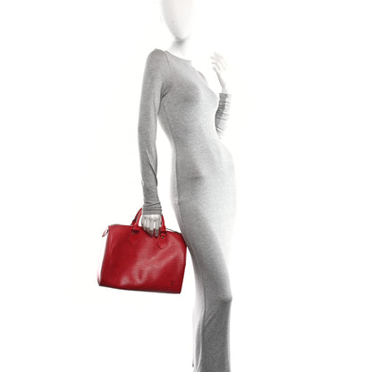 Louis Vuitton Epi Speedy 30 Castillan Red 2 of 12