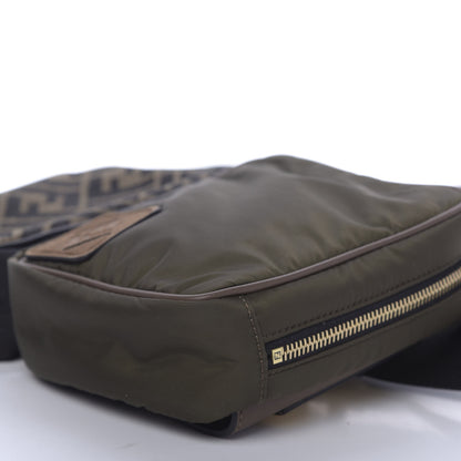 Fendi Nylon Dolmias Vitello Grace FF Multi Pouch Belt Bag Military Brown Tortora 6 of 13