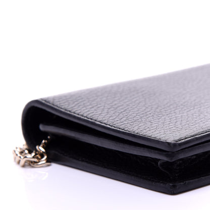 Gucci Dollar Calfskin Medium Betty Chain Wallet Black 6 of 10