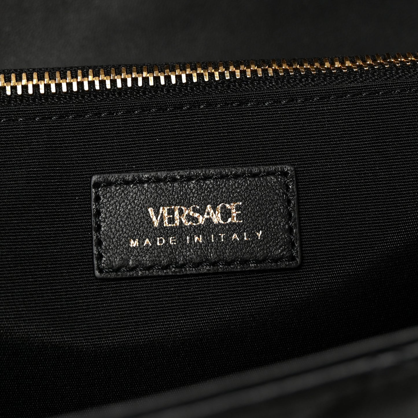 Lambskin Quilted Medusa Wallet On Chain Crossbody Black