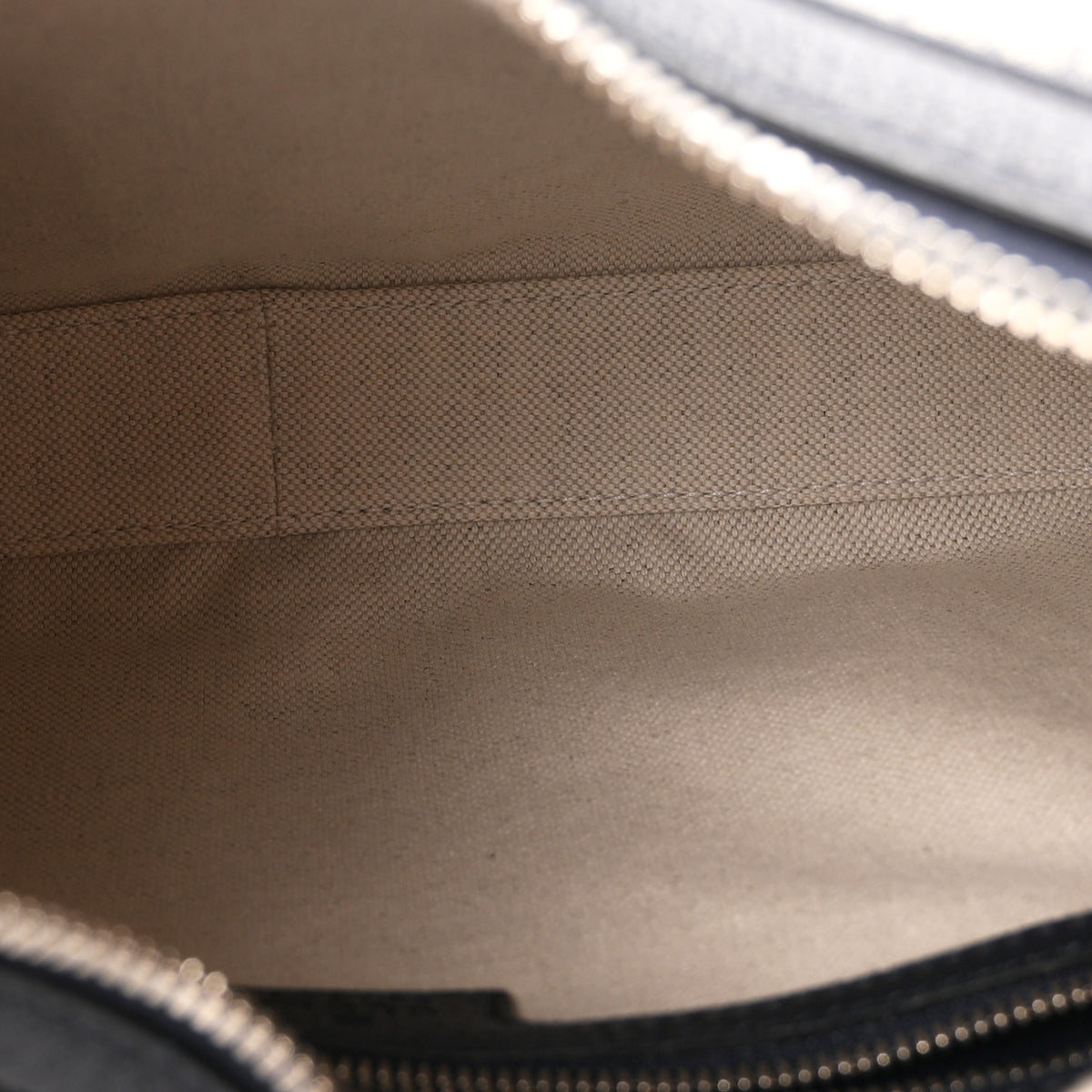 GG Supreme Monogram Textured Calfskin Web Large Attache Shoulder Bag Beige Blue