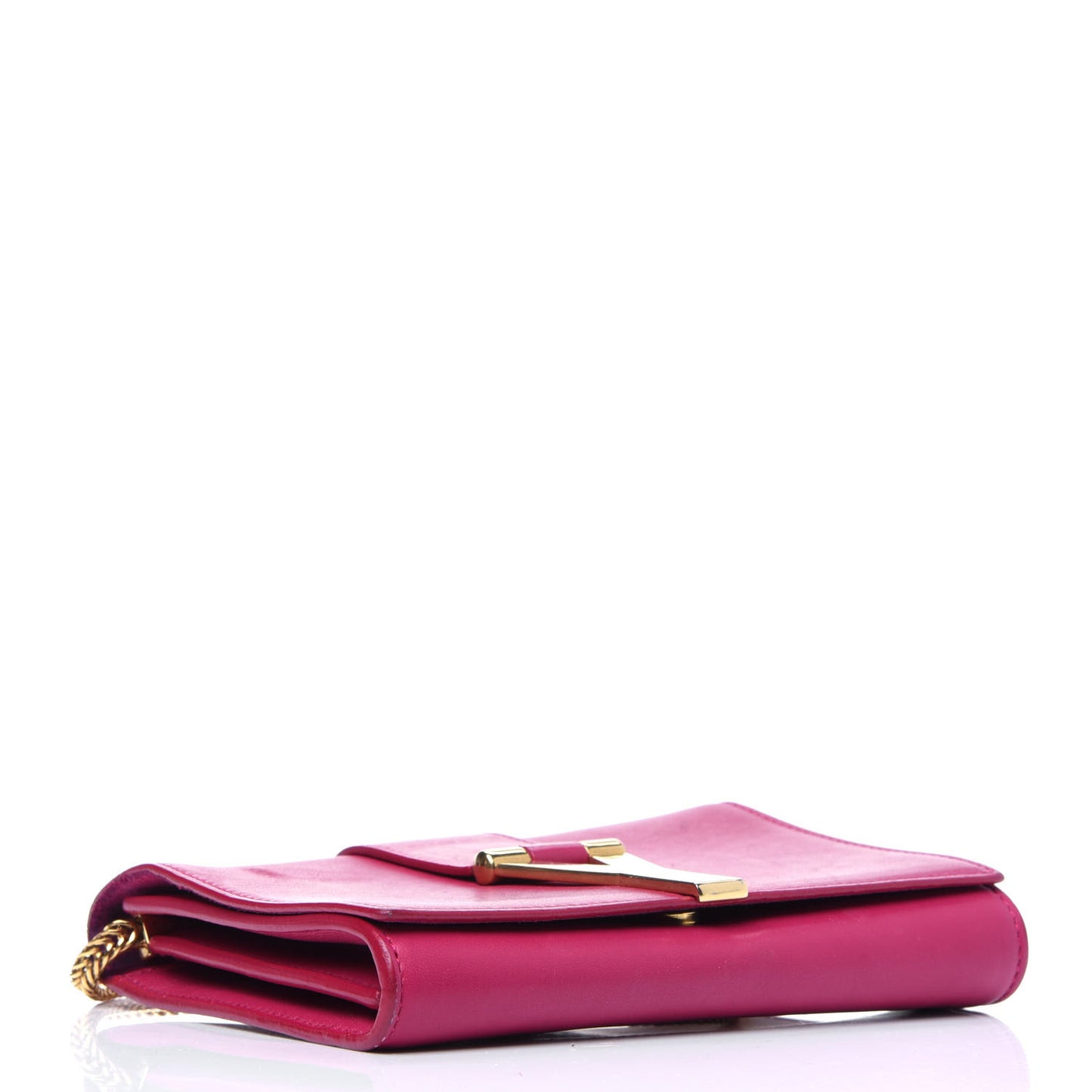 Calfskin Small Classic Y Satchel Fuchsia
