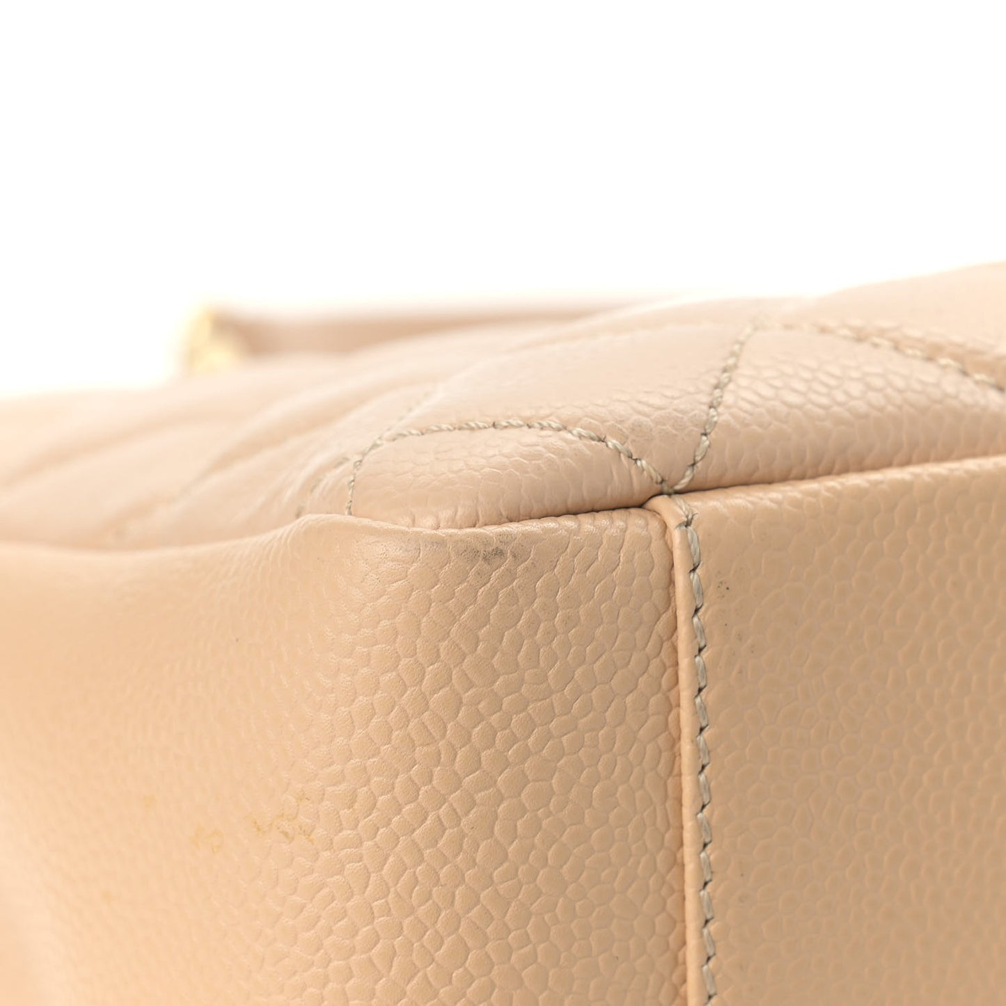 Caviar Quilted Grand Shopping Tote GST Beige Clair