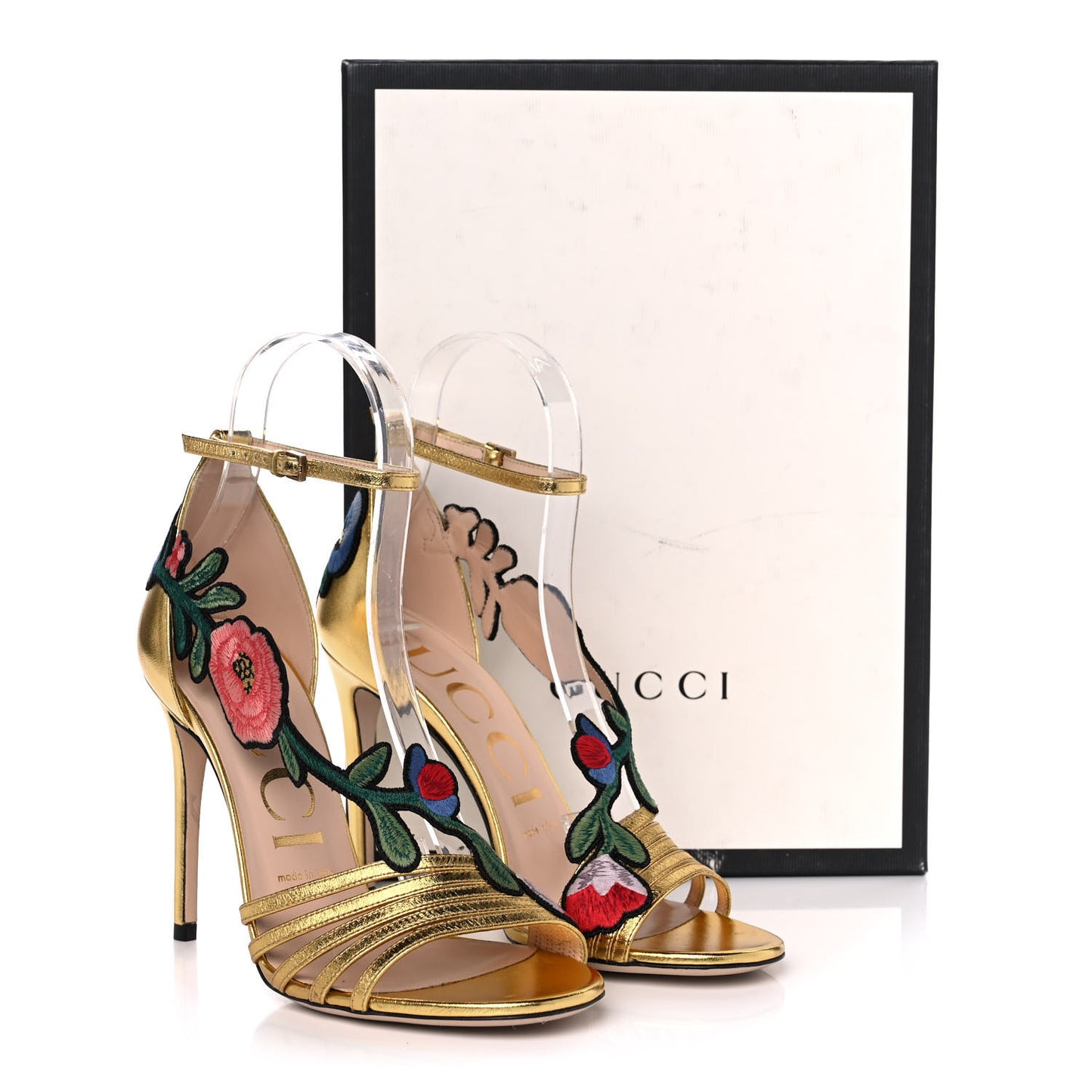 Metallic Nappa Ophelia High Heel Sandals 37.5 Gold
