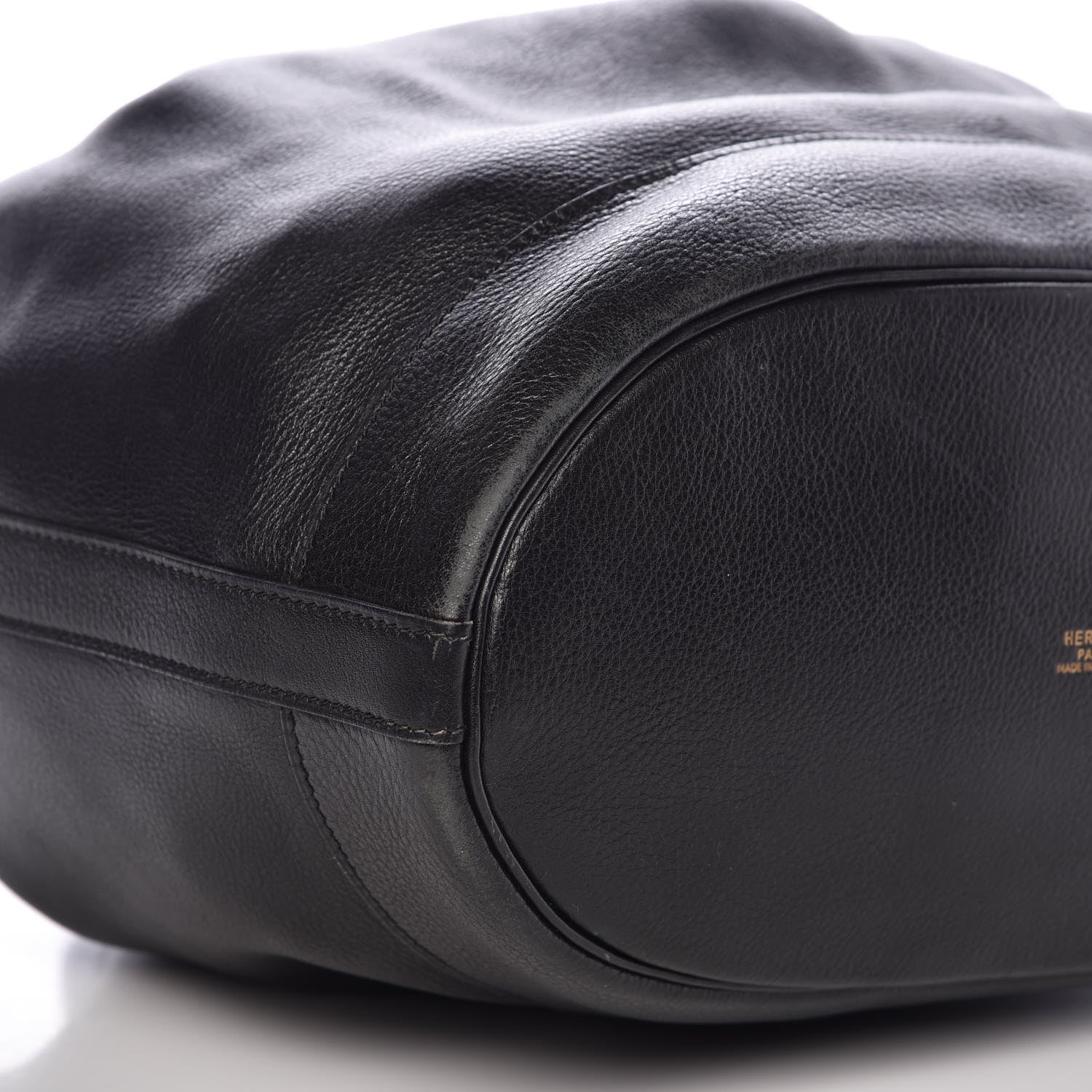 Hermes Evergrain Market Drawstring Bag 28 Black 7 of 8