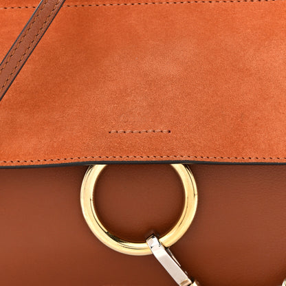 Chloe Calfskin Suede Mini Chain Faye Shoulder Bag Tobacco 8 of 12