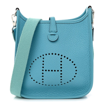 Hermes Taurillon Clemence Evelyne TPM Bleu Du Nord 1 of 10