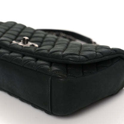 Chanel Iridescent Calfskin Small New Bubble Quilt Flap Black 8 of 9