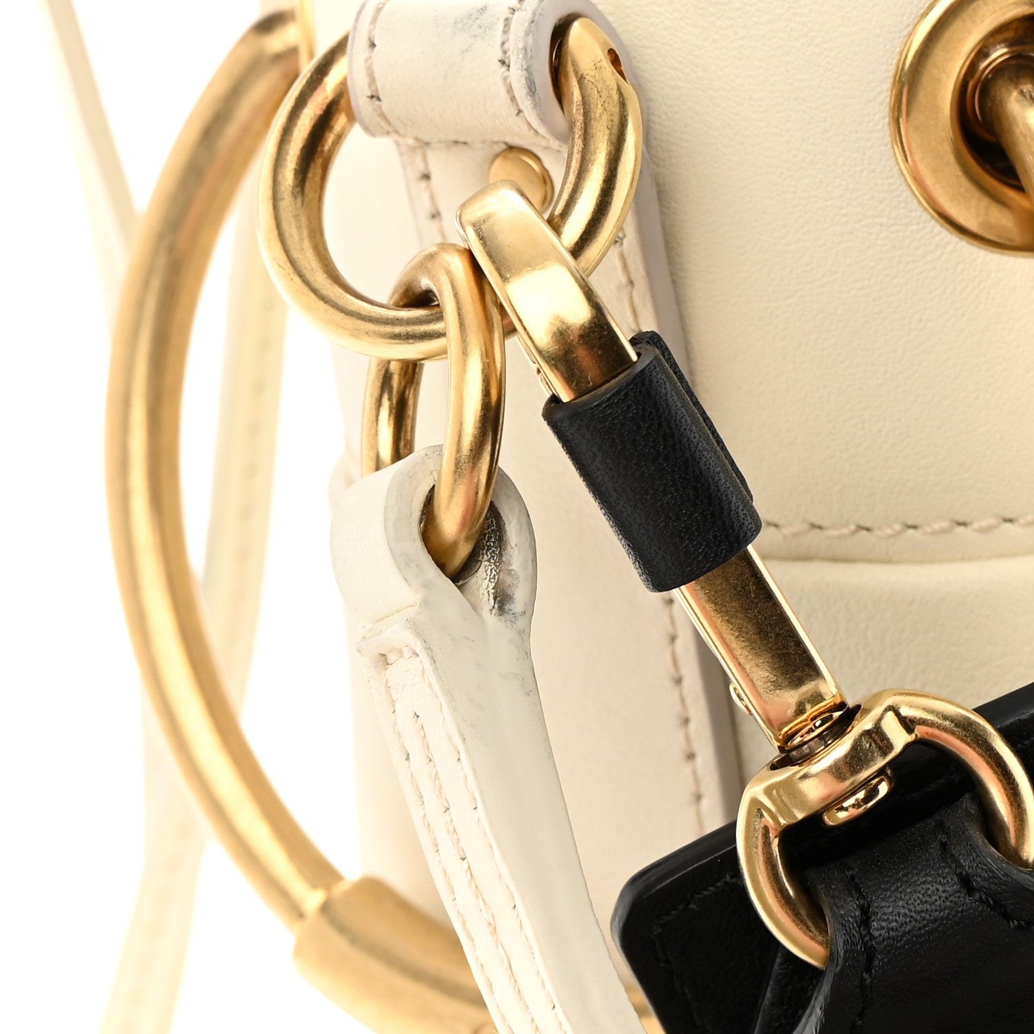 Chloe Smooth Calfskin Mini Roy Bucket Bag Natural White 15 of 19