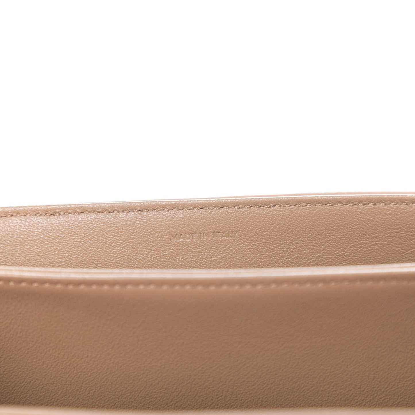 Shiny Calfskin Medium C Bag Light Camel