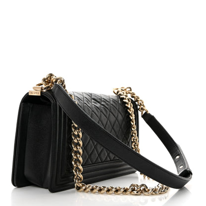 Chanel Caviar Quilted Medium Boy Flap Black 2 of 10