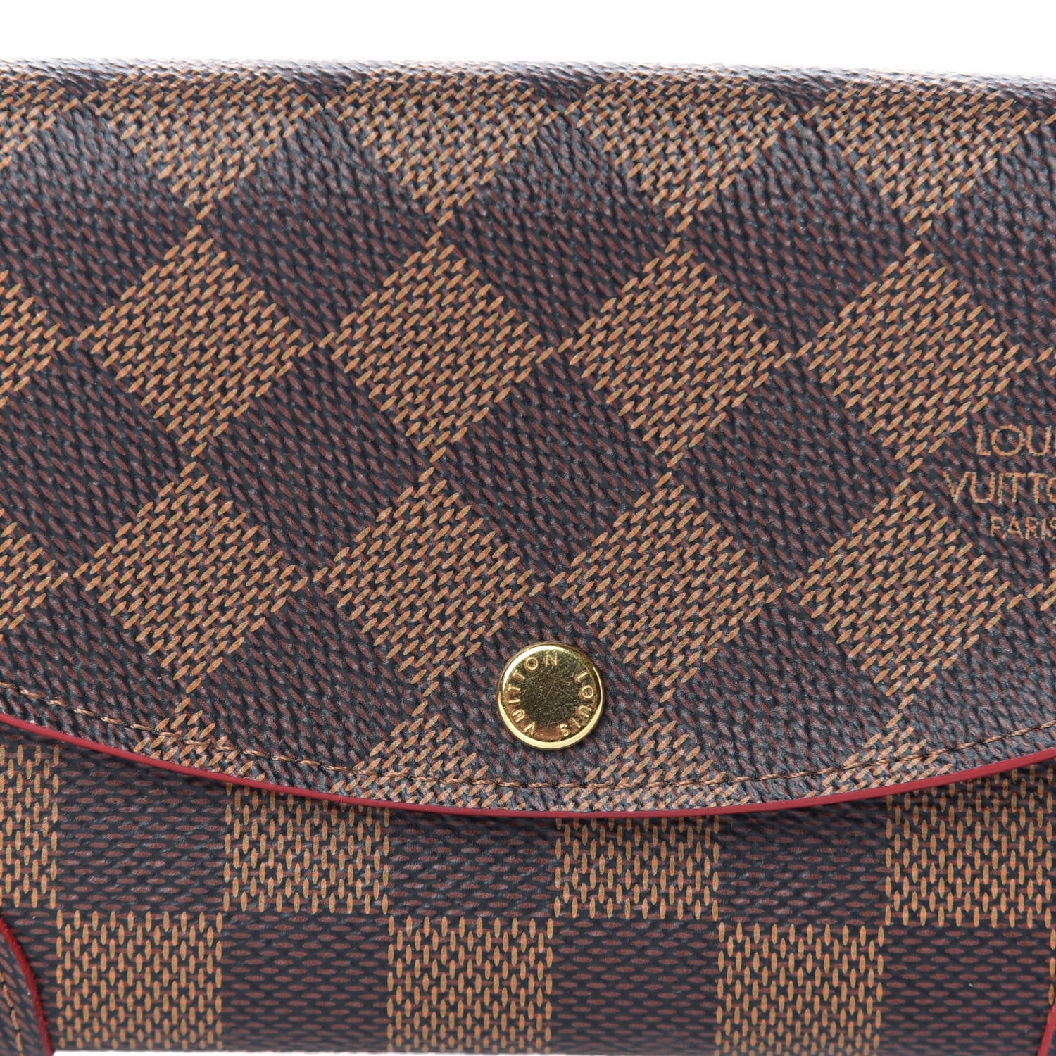 Louis Vuitton Damier Ebene Caissa Wallet Cherry 9 of 10