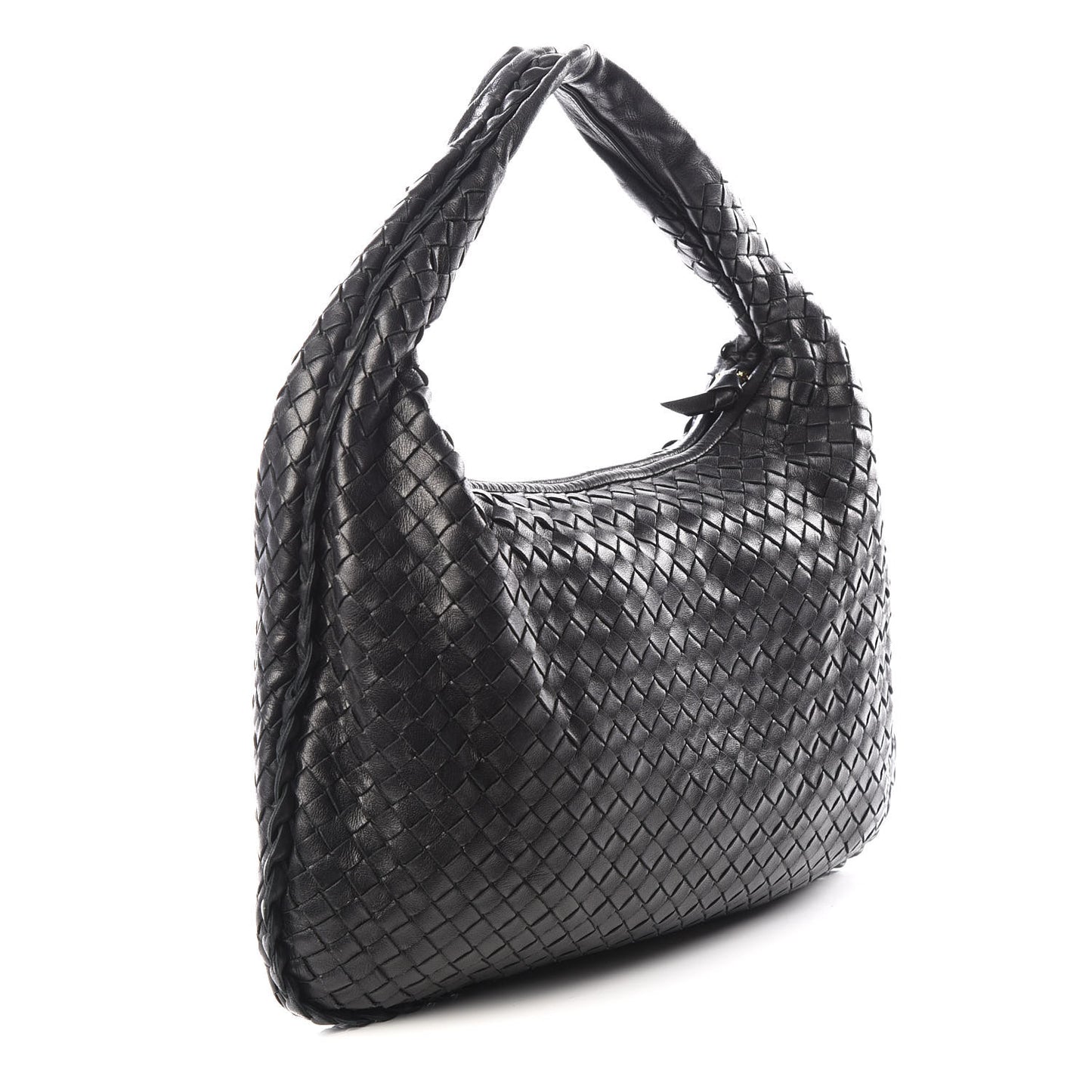 Nappa Intrecciato Medium Veneta Hobo Black