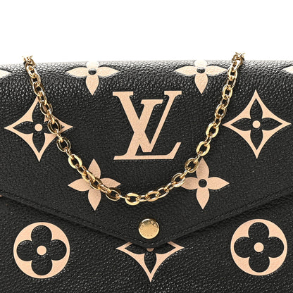 Louis Vuitton Empreinte Monogram Giant Felicie Pochette Black Beige 8 of 11