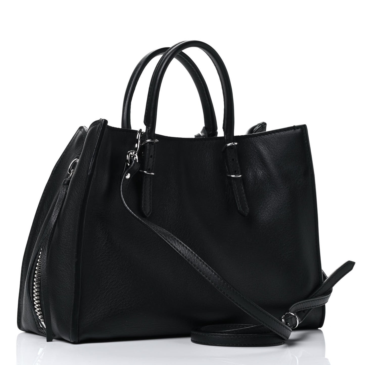Veau Papier A6 Zip Around Tote Black