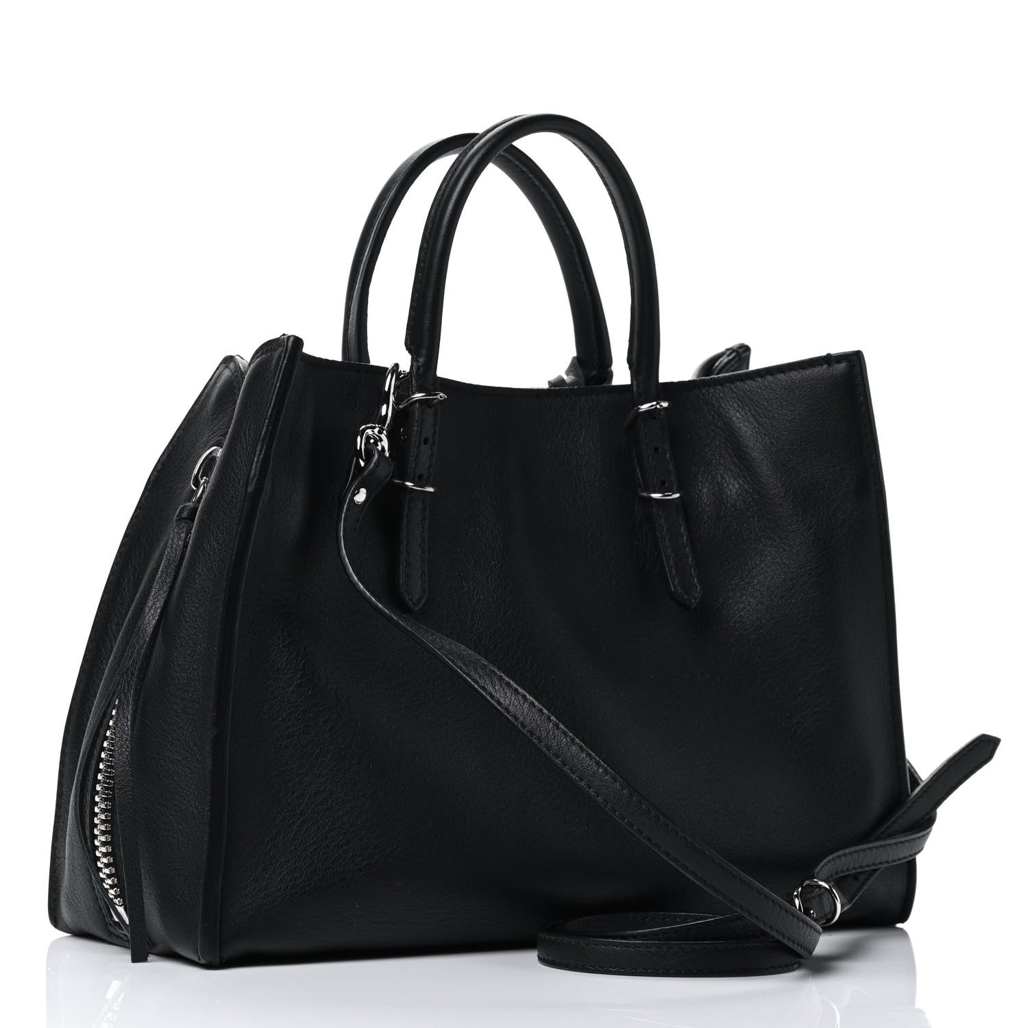 Balenciaga Veau Papier A6 Zip Around Tote Black 2 of 4
