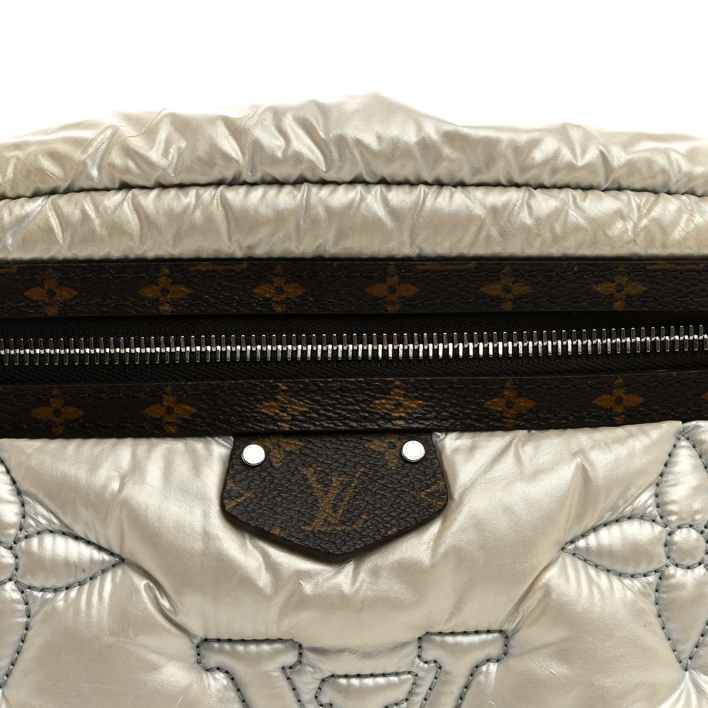 Econyl Monogram Pillow Bumbag Silver