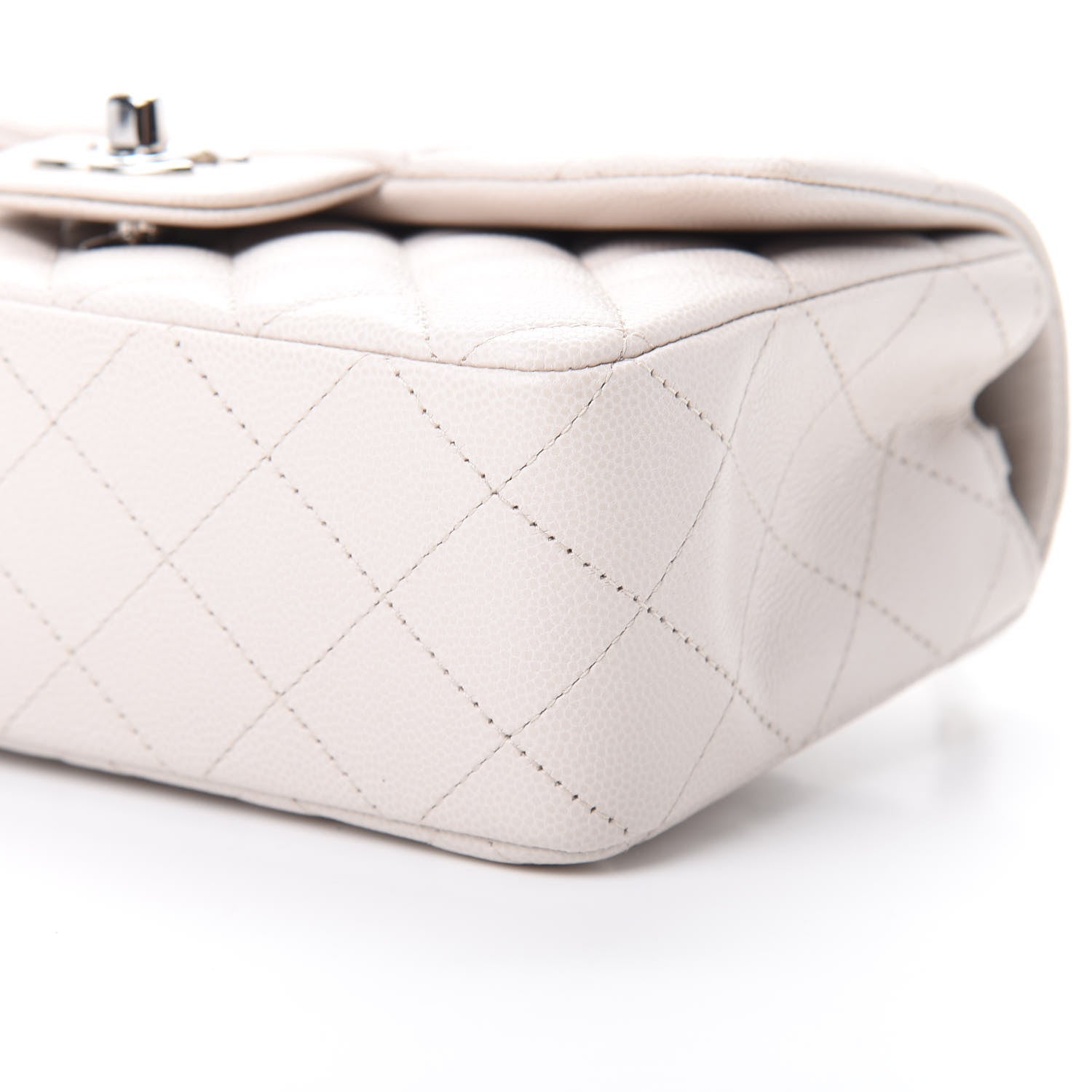 Chanel Caviar Quilted Mini Rectangular Flap Ivory 10 of 10