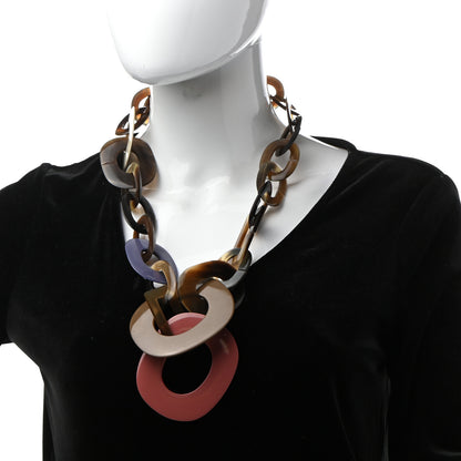 Hermes Lacquered Wood Buffalo Horn Duncan Necklace 2 of 5