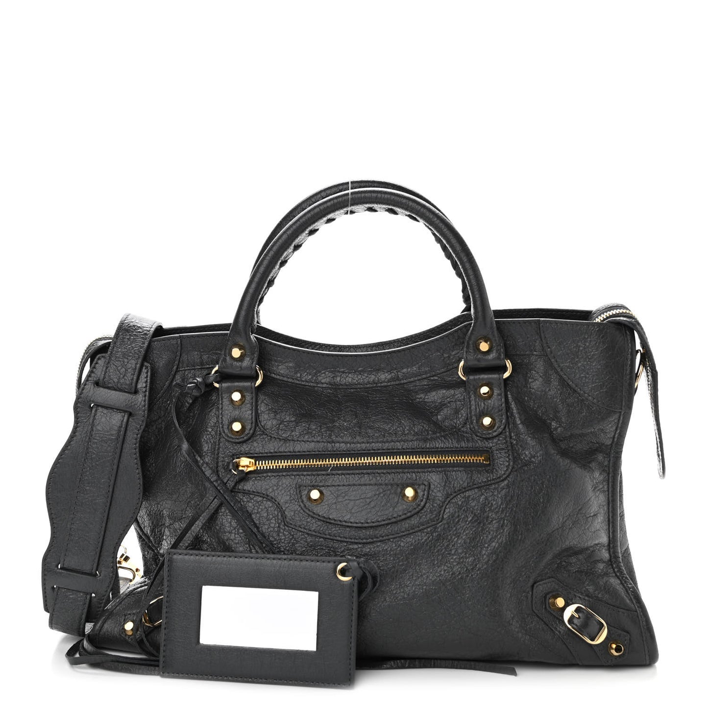 Agneau Classic Gold Hardware City Gris Fossile Anthracite