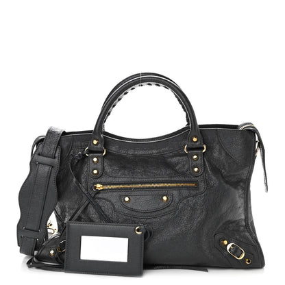 Balenciaga Agneau Classic Gold Hardware City Gris Fossile Anthracite 1 of 10