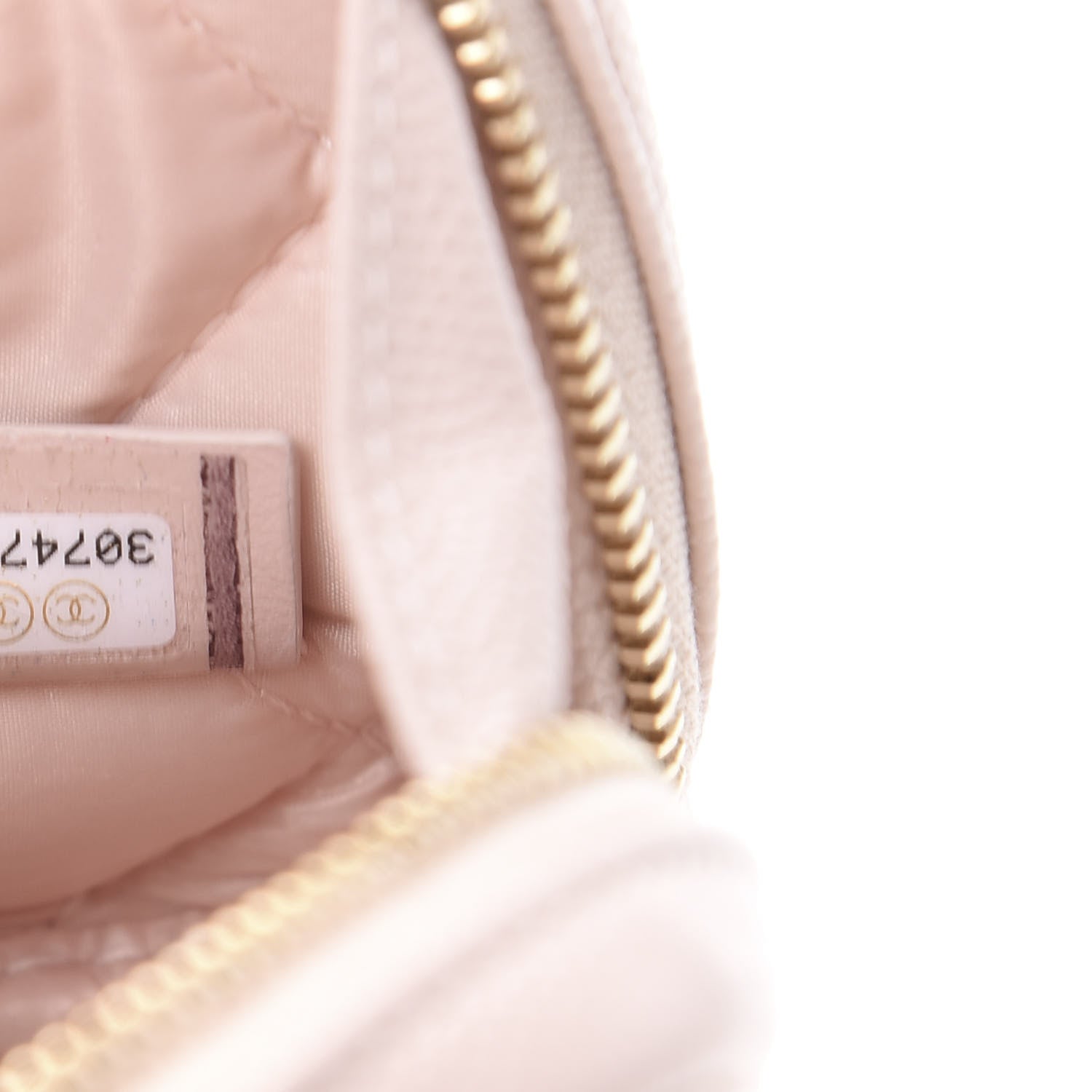 Chanel Caviar Quilted Small Curvy Pouch Cosmetic Case Light Pink 6 of 7