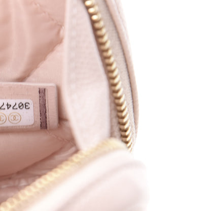 Chanel Caviar Quilted Small Curvy Pouch Cosmetic Case Light Pink 6 of 7