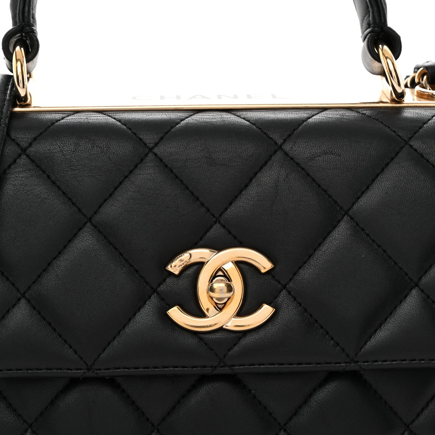 Chanel Lambskin Quilted Small Trendy CC Dual Handle Flap Bag Black 8 of 15