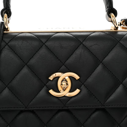 Chanel Lambskin Quilted Small Trendy CC Dual Handle Flap Bag Black 8 of 15