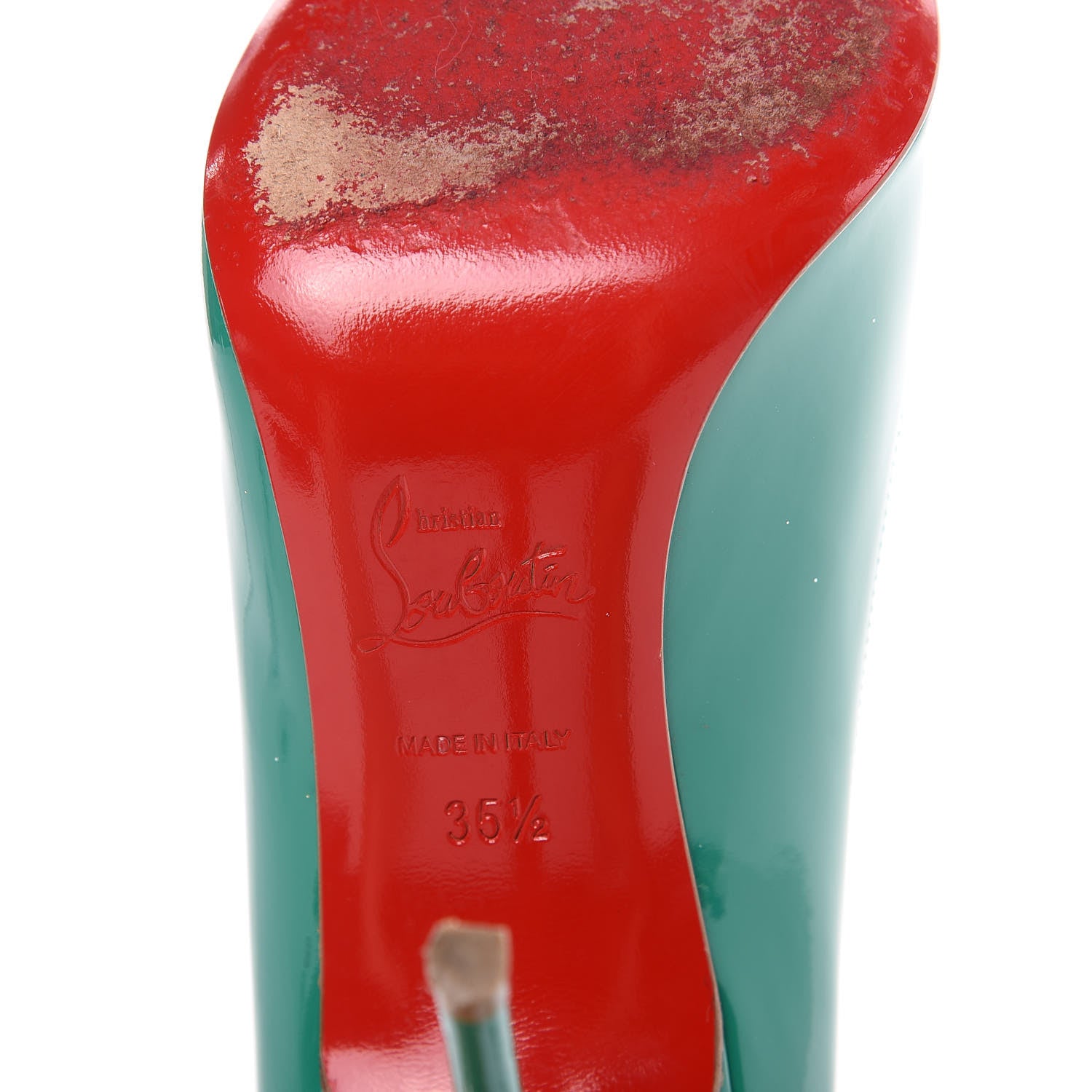 Christian Louboutin Patent Decollete 554 100 Pumps 35.5 Mint 6 of 12