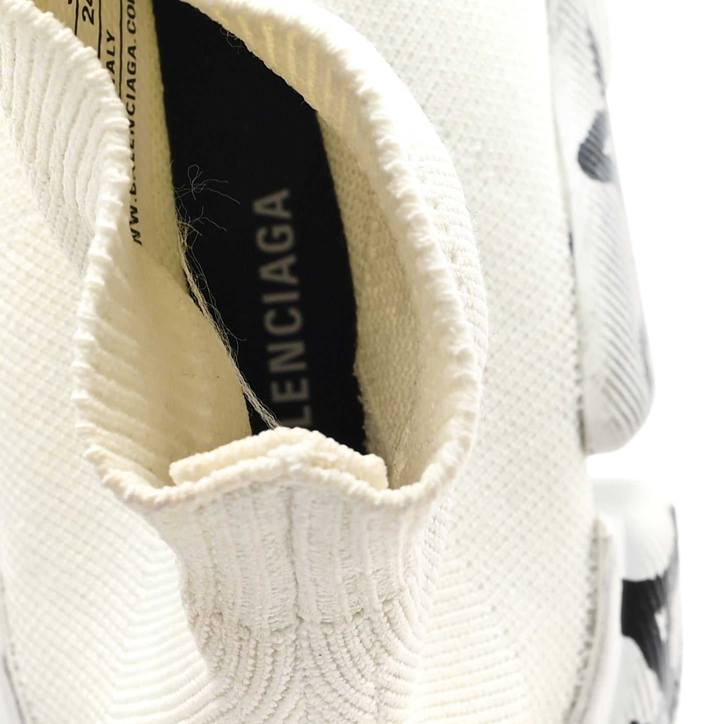 Technical 3D Recycled Knit Grafitti Womens Speed 2.0 Sneakers 37 White