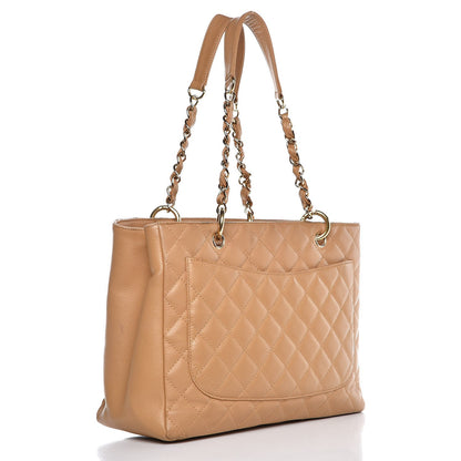 Chanel Caviar Quilted Grand Shopping Tote GST Beige 3 of 25