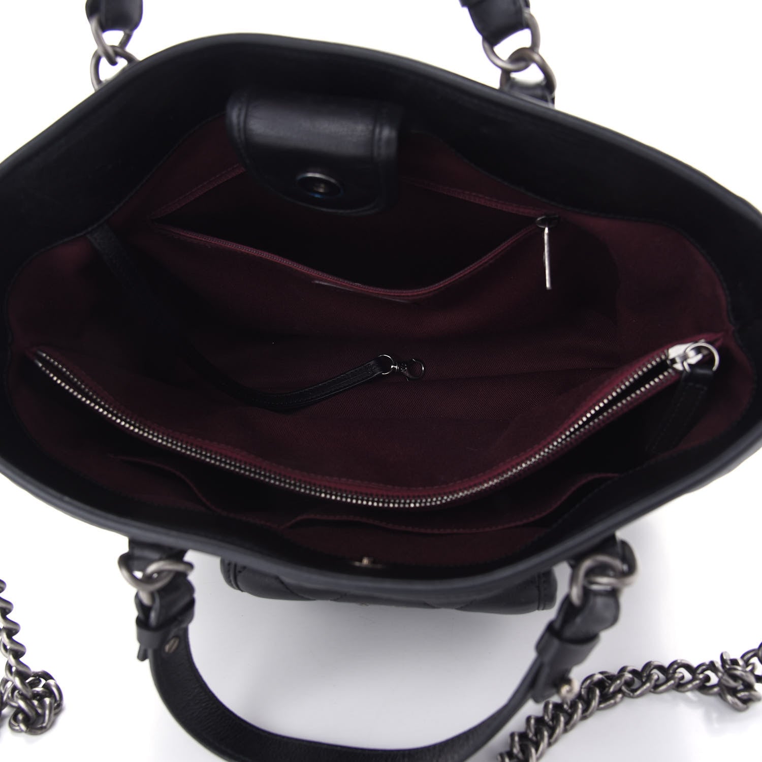 Chanel Calfskin Quilted Small Casual Riviera Tote Black 5 of 10