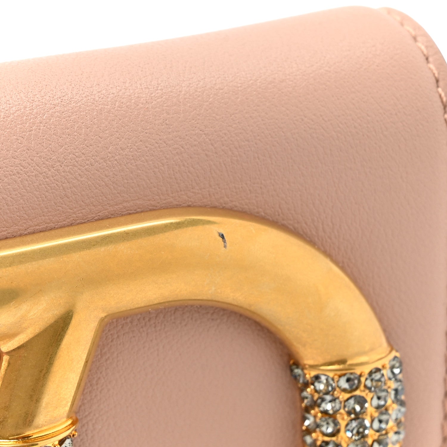 Valentino Garavani Calfskin Crystal Supervee Clutch Rose Cannelle 11 of 12
