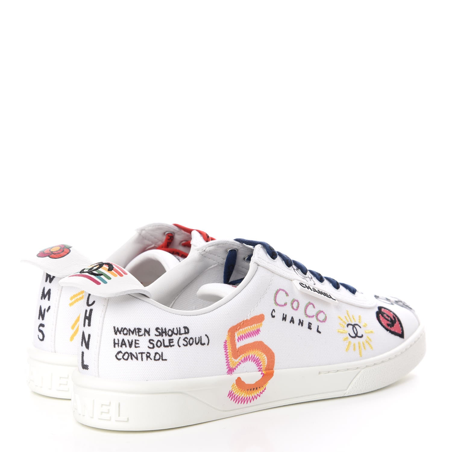 Chanel x Pharrell Williams Calfskin Womens Sneakers 38 White 4 of 11